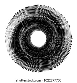 Geometric radial element. Abstract concentric, radial geometric motif