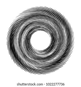 Geometric radial element. Abstract concentric, radial geometric motif