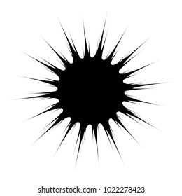 Geometric radial element. Abstract concentric, radial geometric motif