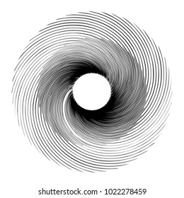 Geometric radial element. Abstract concentric, radial geometric motif