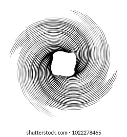 Geometric radial element. Abstract concentric, radial geometric motif
