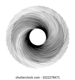 Geometric radial element. Abstract concentric, radial geometric motif