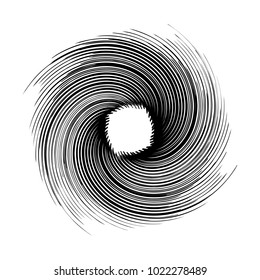 Geometric radial element. Abstract concentric, radial geometric motif