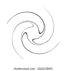 Geometric radial element. Abstract concentric, radial geometric motif