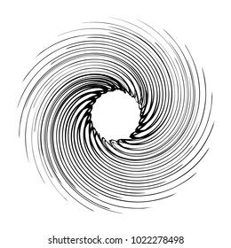 Geometric radial element. Abstract concentric, radial geometric motif