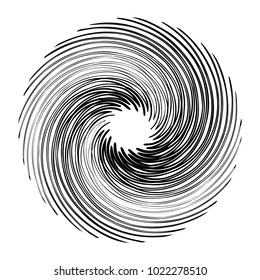 Geometric radial element. Abstract concentric, radial geometric motif