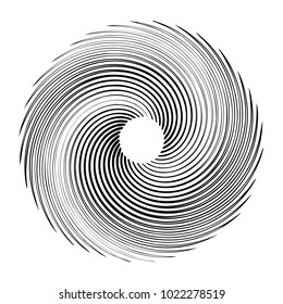Geometric radial element. Abstract concentric, radial geometric motif