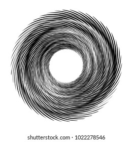 Geometric radial element. Abstract concentric, radial geometric motif