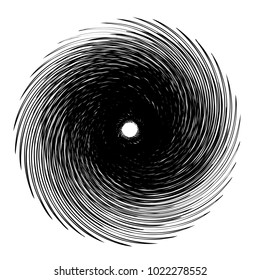 Geometric radial element. Abstract concentric, radial geometric motif