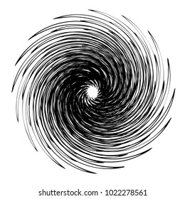 Geometric radial element. Abstract concentric, radial geometric motif