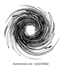 Geometric radial element. Abstract concentric, radial geometric motif