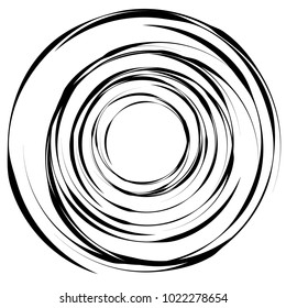 Geometric radial element. Abstract concentric, radial geometric motif