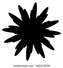 Geometric radial element. Abstract concentric, radial geometric motif