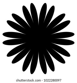 Geometric radial element. Abstract concentric, radial geometric motif