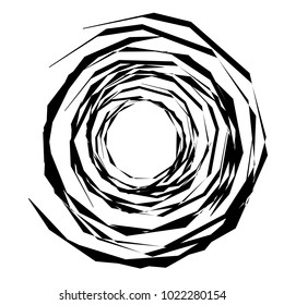 Geometric radial element. Abstract concentric, radial geometric motif