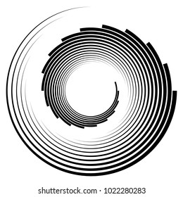 Elemento radial geométrico. Resumo concêntrico, motivo geométrico radial