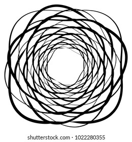 Geometric radial element. Abstract concentric, radial geometric motif
