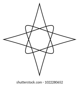 Geometric radial element. Abstract concentric, radial geometric motif