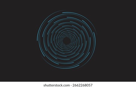 Geometric radial pattern, Abstract line art, Spiral vector design, Symmetrical circular shape, Modern minimal background