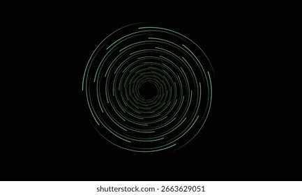 Padrão radial geométrico, Arte de linha abstrata, Projeto de vetor espiral, Forma circular simétrica, Fundo mínimo moderno