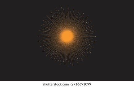 Geometric radial pattern, Abstract line art, Spiral vector design, Symmetrical circular shape, Modern minimal background