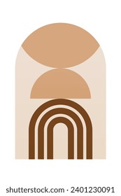 Fondo geométrico del arco iris. Ilustración de fondo del arco iris moderno de mediados de siglo