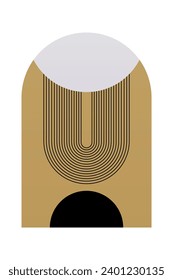 Fondo geométrico del arco iris. Ilustración de fondo del arco iris moderno de mediados de siglo