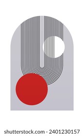 Fondo geométrico del arco iris. Ilustración de fondo del arco iris moderno de mediados de siglo
