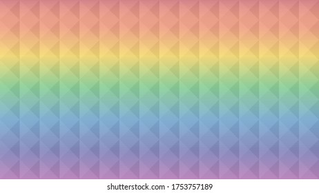 Geometric rainbow color background for pride month