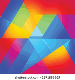 Geometrischer Farbverlauf-Hintergrund für Regenbogen