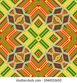 Geometric rainbow seamless pattern. Simple regular color spectrum background. Vector illustration
