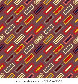Geometric rainbow seamless pattern. Simple regular color spectrum background. Vector illustration