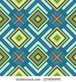 Geometric rainbow seamless pattern. Simple regular color spectrum background. Vector illustration