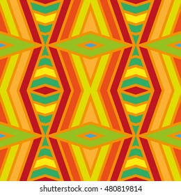 Geometric rainbow seamless pattern. Simple regular color spectrum background. Vector illustration