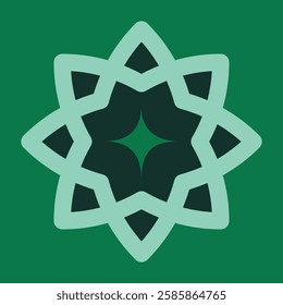 geometric Ramadan ornaments set icon