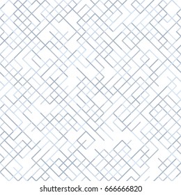 Geometric random lines pattern. Abstract technology background with grey geometric shapes in tessellation on white. Linear abstract lattice, random coloring. Vector seamless linear pattern.