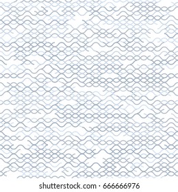 Geometric random lines pattern. Abstract technology background with grey geometric shapes in tessellation on white. Linear abstract lattice, random coloring. Vector seamless linear pattern.