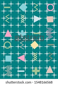 geometric random shape portrait abstract background