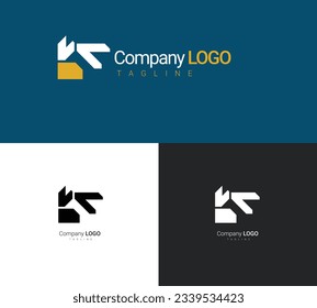 Geometric real estate agent logo icon vector design. Rent, sale of real estate vector logo, House cleaning, home security, real estate auction. Vector building logo concept.