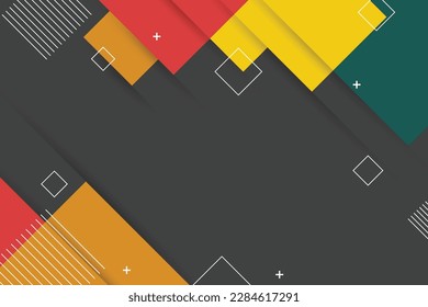 Geometric rectangle background with elements. Vector illustration.