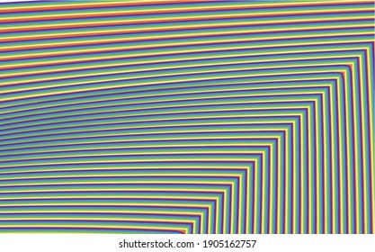Geometric Rectangle Guilloche Detail Background Rainbow Artwork