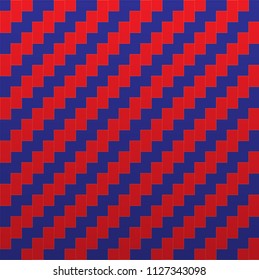 Geometric rectangle seamless pattern, Blue and red background, Vector illustration