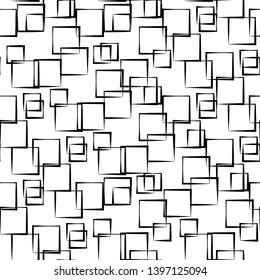 Geometric Rectangle Seamless Pattern Vector Art Illustration