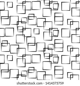 Geometric Rectangle Seamless Pattern Vector Art Illustration