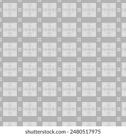 Geometric rectangular black and white seamless pattern