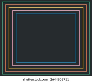 Geometric rectangular frame. Vector illustration.