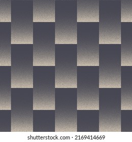 Geometric Rectangular Tile Simple Seamless Pattern Vector Abstract Background. Parquet Structure Grainy Gritty Texture Repetitive Gray Classical Wallpaper. Half Tone Graphic Loopable Art Illustration