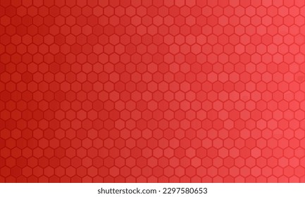 Geometric red abstract background with hexagons.