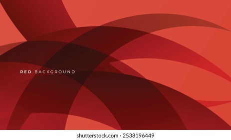 Geometric red abstract background. Waves shapes with shadow and light composition. Modern design. Vector illustration