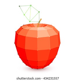 Geometric Red Apple